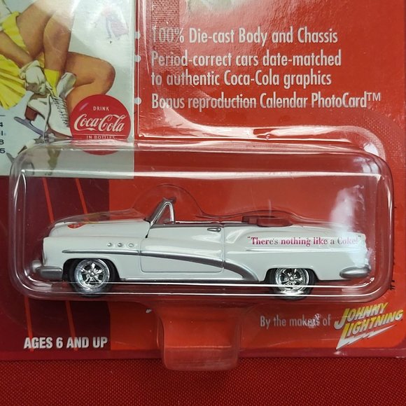 Coca Cola Johnny Lightning Calendar Girl Series Die Cast Buick Super - Picture 7 of 9